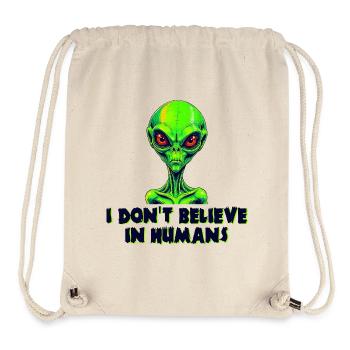 Alien dunkel - Stanley/Stella recycelter Gym Bag - Naturweiß - Vorne