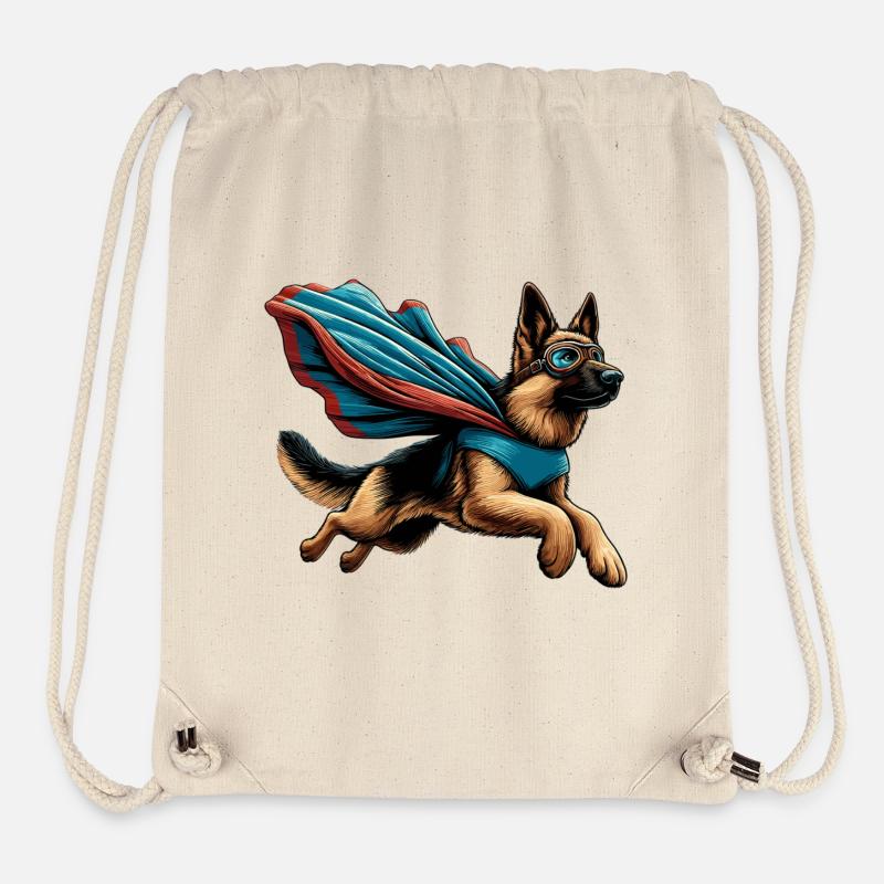Super Dog Schæferhund Cape Gave - Stanley/Stella recycled gym bag - råhvid