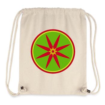 Stylisches Mandala mit roten Blättern - Stanley/Stella recycelter Gym Bag - Naturweiß - Vorne