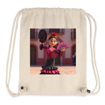 Flamenco mit Kunst - Stanley/Stella recycelter Gym Bag - Naturweiß - Vorne