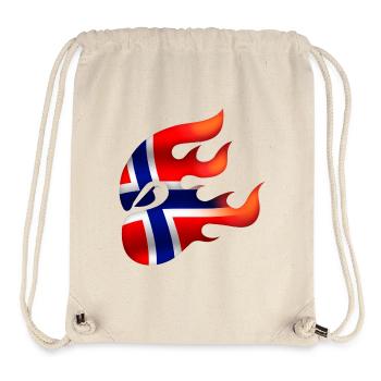 Drapeau norvégien - Norvège - Ninja - Sac à cordon recyclé Stanley/Stella - blanc naturel - Devant