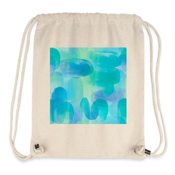 Watercolors in Blue and Green Tones - Stanley/Stella Recycled Gym Bag - natural - Front