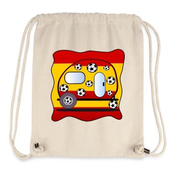 Fußball Camping Spanien - Stanley/Stella recycelter Gym Bag - Naturweiß - Vorne