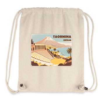 Taormina Sizilien - Stanley/Stella recycelter Gym Bag - Naturweiß - Vorne