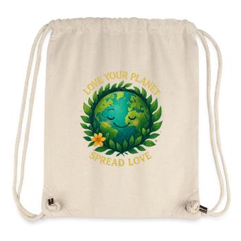 Love your planet - Stanley/Stella Recycled Gym Bag - natural - Front