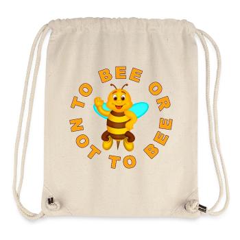 Être abeille ou ne pas être abeille - Sac à cordon recyclé Stanley/Stella - blanc naturel - Devant
