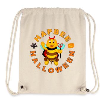 HAPBEE Halloween avec texte - Sac à cordon recyclé Stanley/Stella - blanc naturel - Devant
