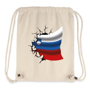 Flagge von Slowenien - Slowenien - Flagge Broken Desi - Stanley/Stella recycelter Gym Bag - Naturweiß - Vorne