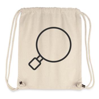 Icône de loupe – Symbole de recherche et de zoom - Sac à cordon recyclé Stanley/Stella - blanc naturel - Devant