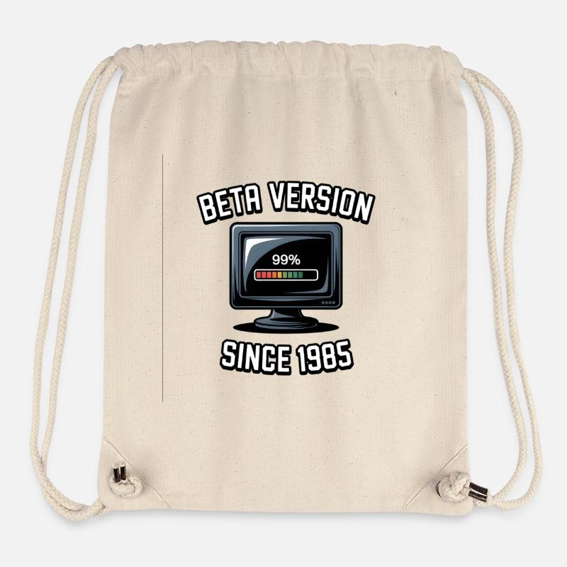 Retro Computer Progress Design - Stanley/Stella Recycled Gym Bag - natural