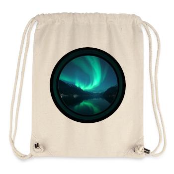 Nordlicht über stillem Fjord - Stanley/Stella recycelter Gym Bag - Naturweiß - Vorne