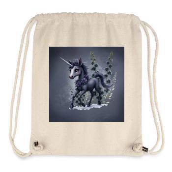 Mystical Unicorn with Flowers in Blue Tones - Stanley/Stella Recycled Gym Bag - natural - Front
