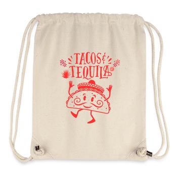 Tacos Tequila Illustration - Stanley/Stella Recycled Gym Bag - natural - Front