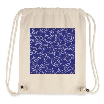 Motif géométrique linéaire de Noël - Sac à cordon recyclé Stanley/Stella - blanc naturel - Devant