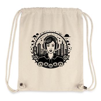 Streetwear, Culture pop, Sous-culture – Femme, Casque - Sac à cordon recyclé Stanley/Stella - blanc naturel - Devant