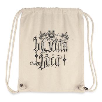 Retro Gothic Text with Clown Motif - Stanley/Stella Recycled Gym Bag - natural - Front