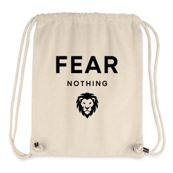 Fear Nothing Bold Lion Design - Sac à cordon recyclé Stanley/Stella - blanc naturel - Devant