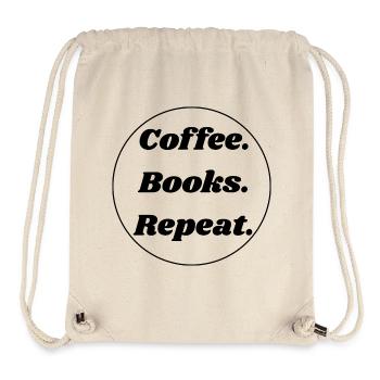 Coffee. Books. Repeat - Stanley/Stella Recycled Gym Bag - natural - Front