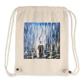Abstract Cityscape with Rainy Night Atmosphere - Stanley/Stella Recycled Gym Bag - natural - Front