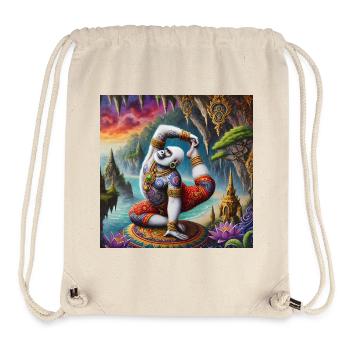 Gorilla Yogi in Mystical Landscape - Stanley/Stella Recycled Gym Bag - natural - Front