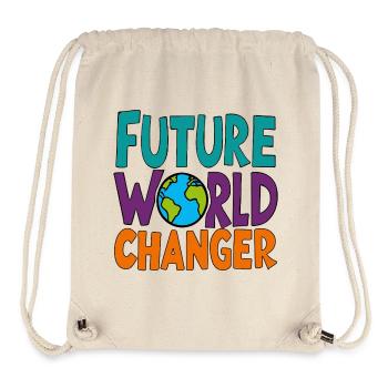 Future World Changer - Globe Saying - Stanley/Stella Recycled Gym Bag - natural - Front
