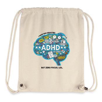 TDAH cerveau chaos illustration - Sac à cordon recyclé Stanley/Stella - blanc naturel - Devant