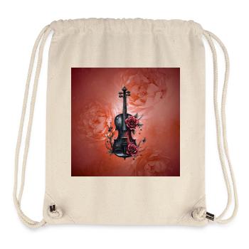 Violin Floral Tattoo Art - Stanley/Stella Recycled Gym Bag - natural - Front
