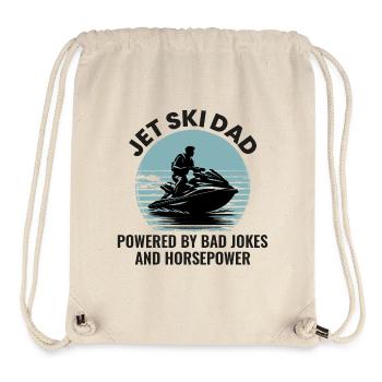 Lustiger Jetski Papa Pferdestärken - Stanley/Stella recycelter Gym Bag - Naturweiß - Vorne