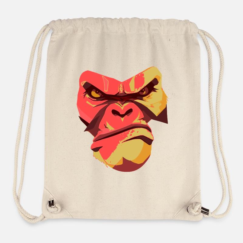 Gorilla Power Back Design - Stanley/Stella recycelter Gym Bag - Naturweiß
