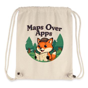 Maps over Apps Fox with map - Stanley/Stella Recycled Gym Bag - natural - Front
