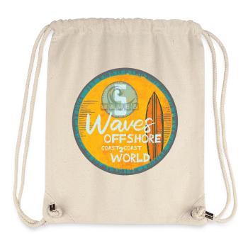 Surf-Wellen Offshore Design - Stanley/Stella recycelter Gym Bag - Naturweiß - Vorne