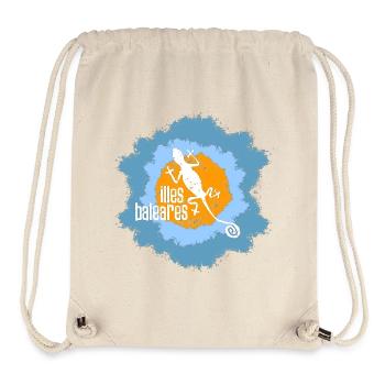 Lizard with island motif and text design - Stanley/Stella Recycled Gym Bag - natural - Front