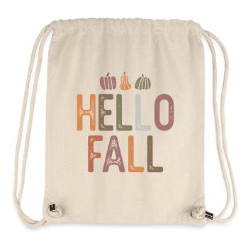 Herbstkürbisse in Pastellgrau und Orange - Stanley/Stella recycelter Gym Bag - Naturweiß - Vorne
