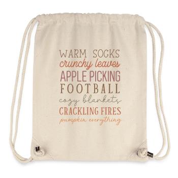 Autumn coziness with Apples and Clapping Fires - Stanley/Stella Recycled Gym Bag - natural - Front