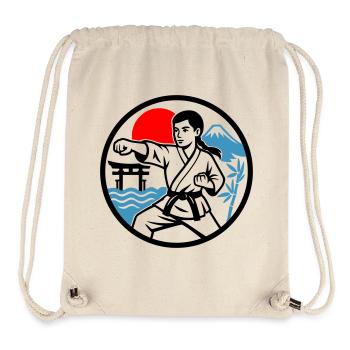 Karate and Nature - Stanley/Stella Recycled Gym Bag - natural - Front