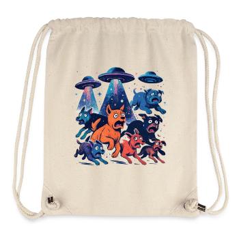 Alien UFOs UFO Galactic Dogs Beam Gift - Stanley/Stella Recycled Gym Bag - natural - Front