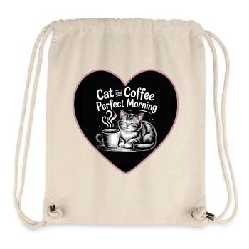 Cat love and coffee in the morning - Stanley/Stella Recycled Gym Bag - natural - Front