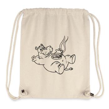 Funny Hippo - Stanley/Stella Recycled Gym Bag - natural - Front