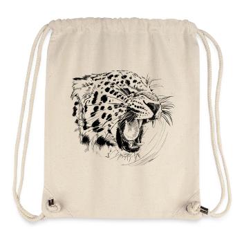 Leopard - Stanley/Stella recycelter Gym Bag - Naturweiß - Vorne