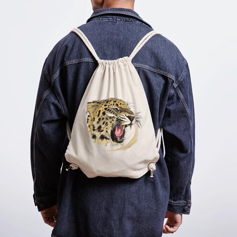 Wild predator design with leopard face Stanley/Stella Recycled Gym Bag