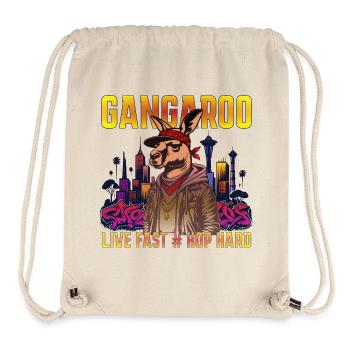 Gangaroo Design Hip Hop Urbain - Sac à cordon recyclé Stanley/Stella - blanc naturel - Devant