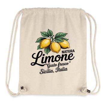 Citron - Limone sicilia italia - Sac à cordon recyclé Stanley/Stella - blanc naturel - Devant