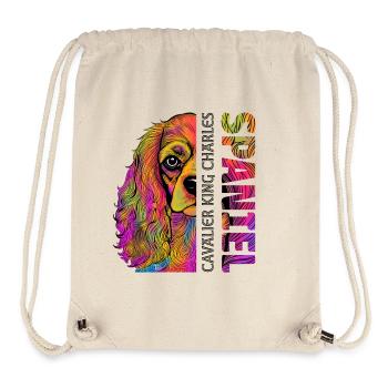 Cavalier King Charles Spaniel - Sac à cordon recyclé Stanley/Stella - blanc naturel - Devant