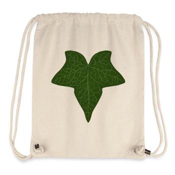 Élégant motif de feuille de lierre vert - Sac à cordon recyclé Stanley/Stella - blanc naturel - Devant