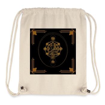 Buddha design in golden Art Deco style - Stanley/Stella Recycled Gym Bag - natural - Front