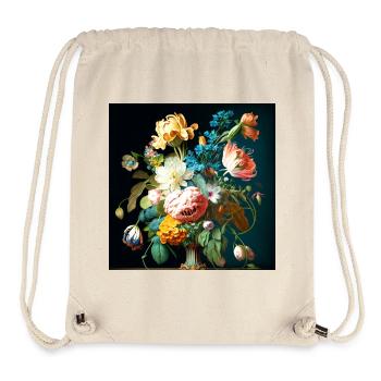 Bouquet d’art amalfitain baroque style flamand - Sac à cordon recyclé Stanley/Stella - blanc naturel - Devant