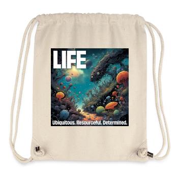 Life: Ubiquitous. Resourceful. Determined. - Stanley/Stella Recycled Gym Bag - natural - Front