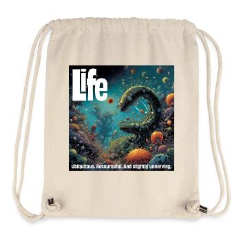 Cycle de vie Monde sous-marin Illustration - Sac à cordon recyclé Stanley/Stella - blanc naturel - Devant