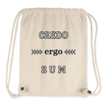Latin credo ergo sum theology Wordart wordplay - Stanley/Stella Recycled Gym Bag - natural - Front