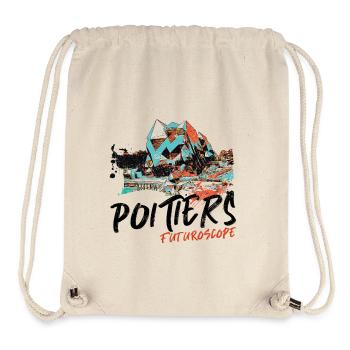 Poitiers, Futuroscope, Neonfarben - Stanley/Stella recycelter Gym Bag - Naturweiß - Vorne